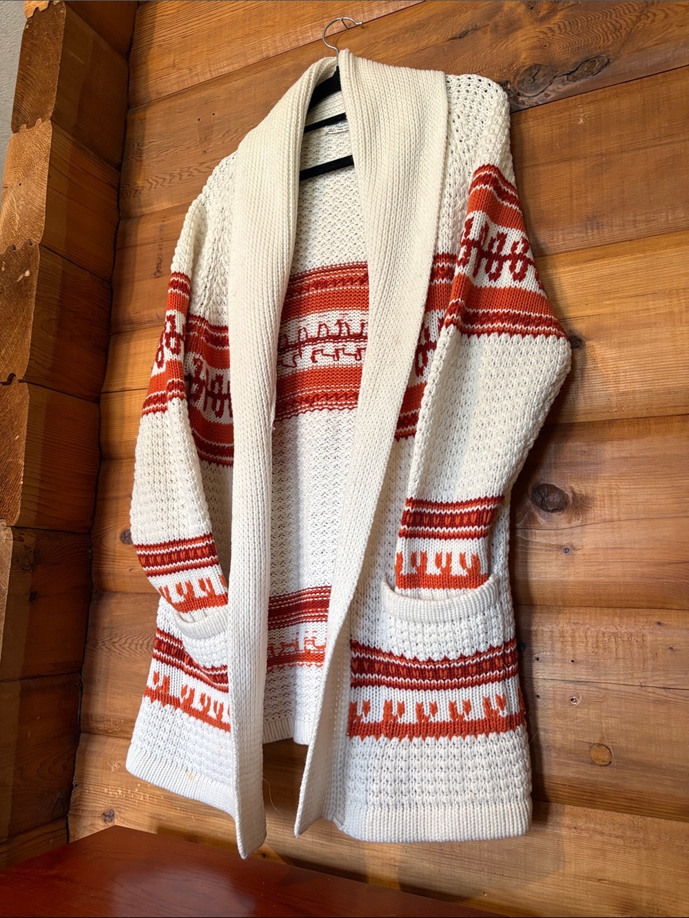 1970’s Kmart Starsky & Hutch Cardigan - Shawl Collar Acrylic Knit - CA00157